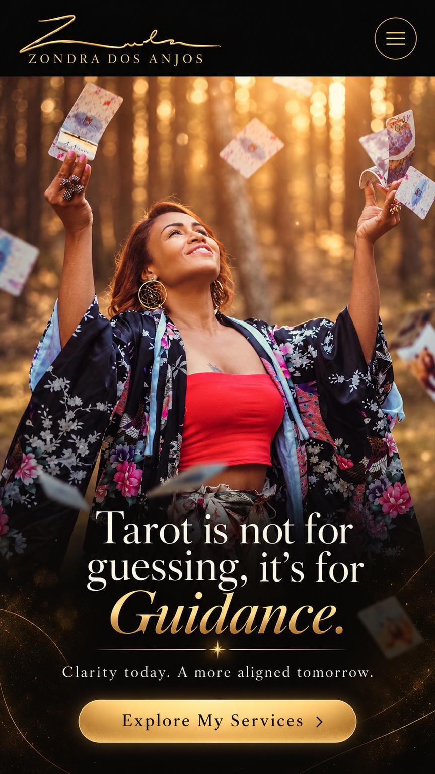 Zondra dos Anjos — Tarot is not for guessing; it's for Guidance.
