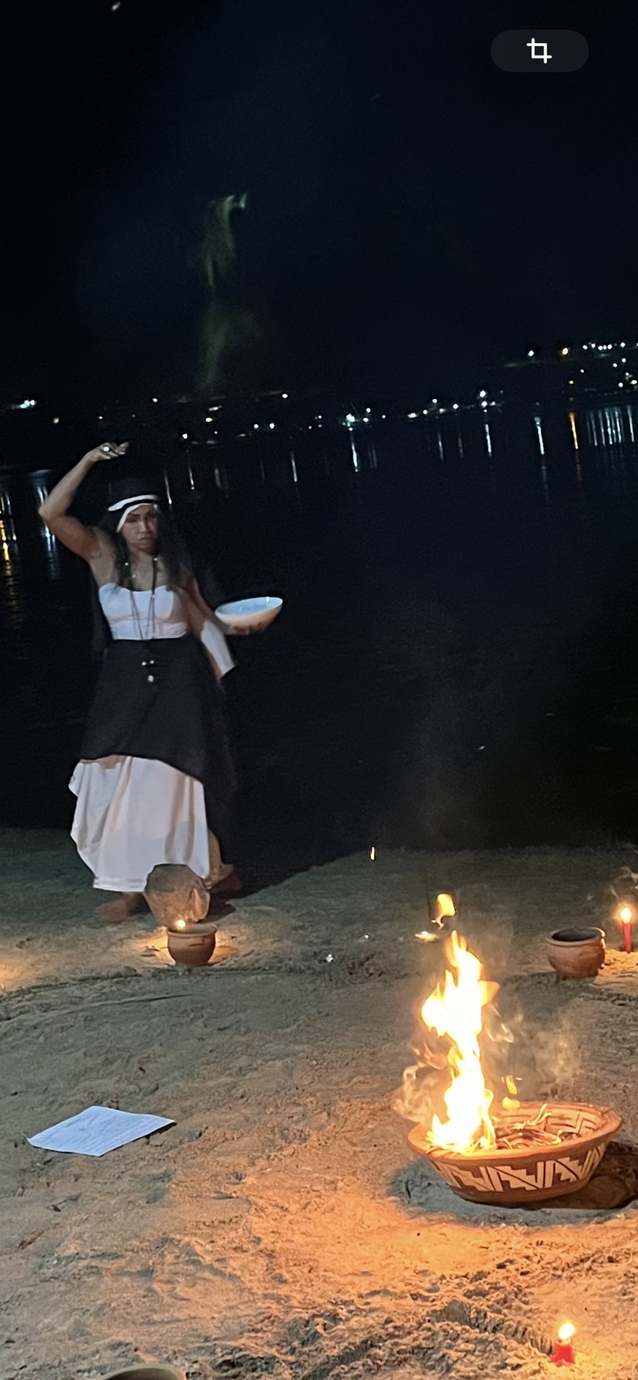 Sacred ritual by the sea